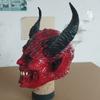 Maska Lucifera Halloween Padlý anděl Satan Démon Červená obličejová maska Latexová maska Lucifer