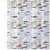 Fish Shower Curtain Ocean Animal Modern Multi-Color Fish Art Polyester Fabric Shower Curtain 72X72Inches