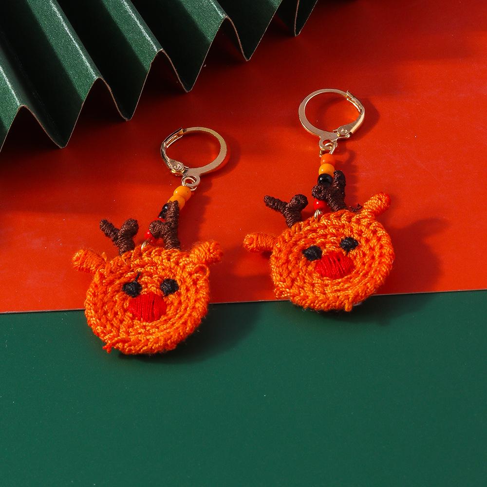 Европейско-американские вязаные серьги в виде рождественской елки: Милые, Креативные Пусеты