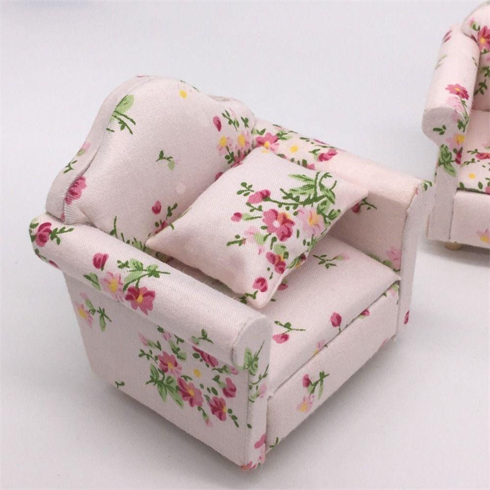 Cute 1:12 Dolls Sofa Pillows Set 8*6.5*7.5cm Miniature Doll House Accessories  Children Toys Gift