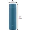 Zojirushi Thermos Water Bottle, 350ml, Screw-Type Stainless Steel Mug, Seamless Cap, Small Capacity, Midnight Navy, Integrated Cap and Gasket, Easy to