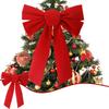 Grande Fiocco di Natale Fiocco di Velluto Rosso Decorazione Cima Albero di Natale Fiocchi per Ghirlanda Porta Decorazione Festa di Natale Capodanno