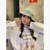 Simple denim bucket hat women spring and autumn show small face washed casual basin hat sunshade sunscreen versatile hat tide