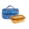 LOCK&LOCK Rhine Dynamic Amber Glass Food Container Set, 2-Piece