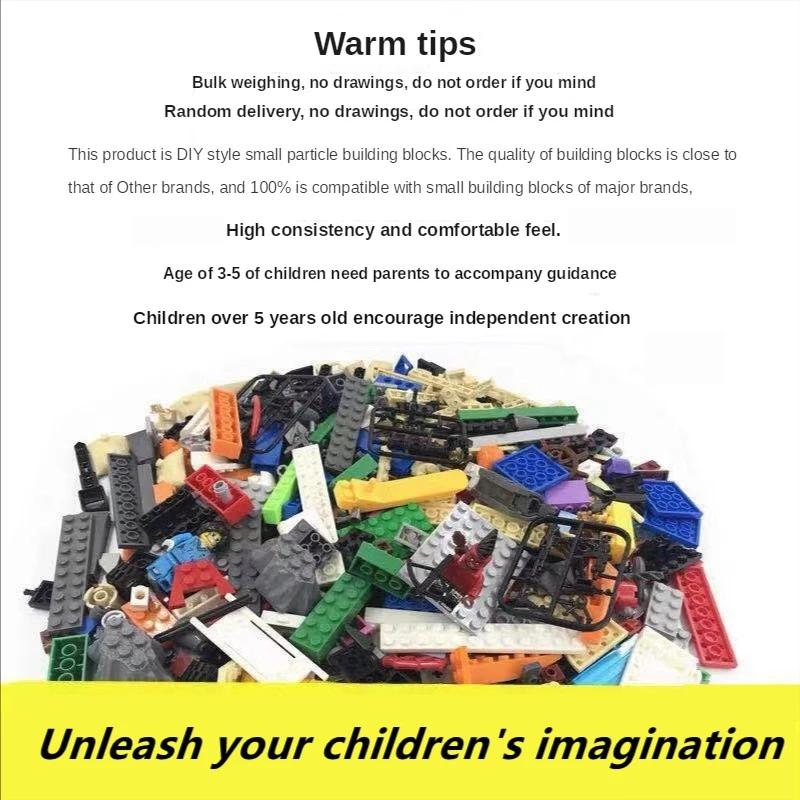 DIY Random Building Blocks Bulk Parts Pack Model Creative MOC City Bricks Figures Educational Construction Toys Kids Boys Gifts