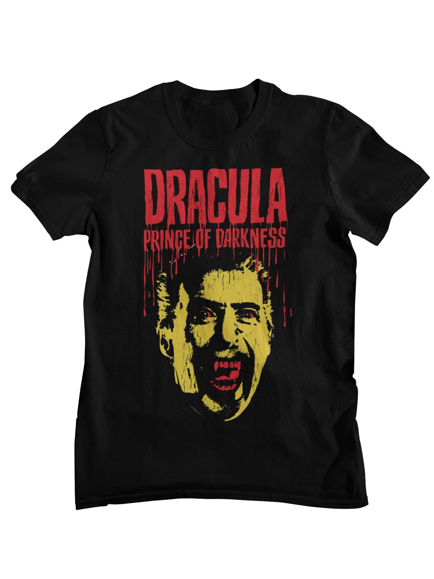 Dracula Prince Of Darkness Classic Horror Vampire Movie Graphic TShirt Unisex Women Casual Cotton Streetwear Tops S