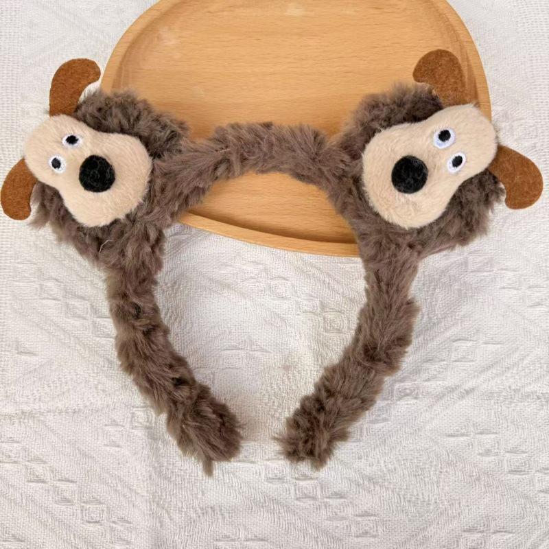 Cartoon Plush Headband: Cute Hair Accessory for Women & Kids, Perfect for Face Washing