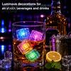 Reusable Lighted Ice Cubes 12Pcs Glowing Cubes, Water Activated Color Changing LED Lights, Waterproof Submersible Bar Drink Decor for Party KTV, Mini