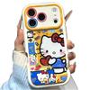 White heart cat bracket is suitable for Apple 17 mobile phone case iPhone16Pro Xiaomi oppo anti-drop all-inclusive.