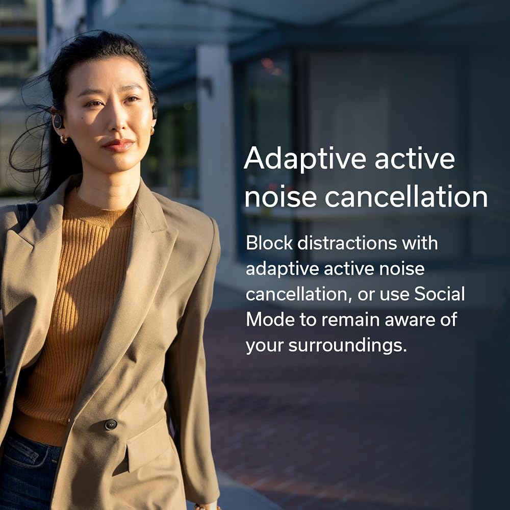 Denon PerL Pro AH-C15PL Wireless Earphones with Bluetooth, Personalization Features, Adaptive Active Noise Cancellation, Multipoint Connectivity, Loss