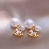 Silver Needle Pearl Horse Pendant Earrings: Retro, Elegant, Niche, Versatile for Women