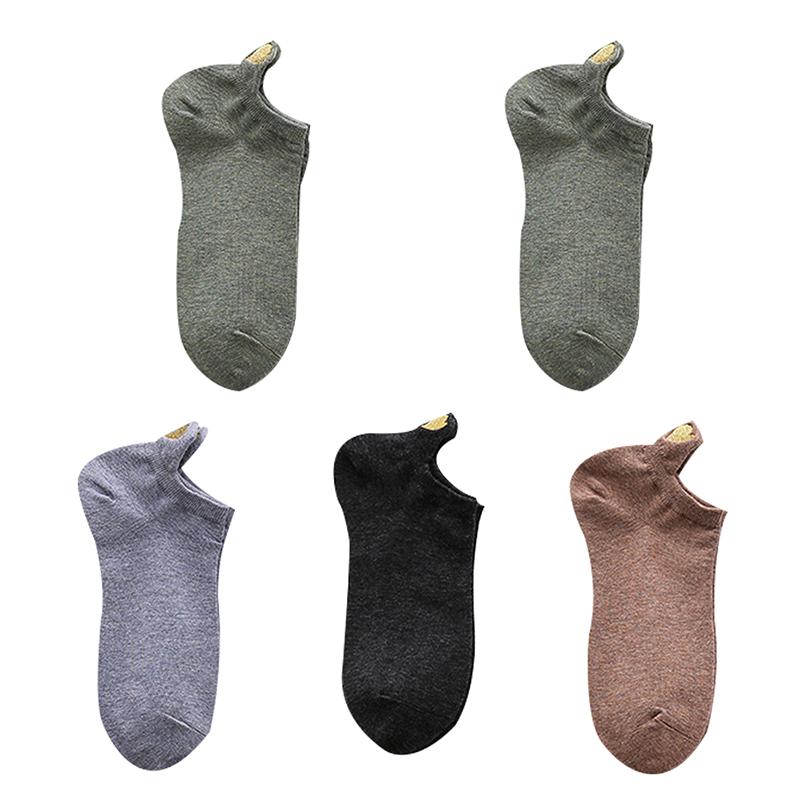 

5 пар низких однотонных носков, женские носки из шелка с вышивкой в виде сердца, хлопковые носки с принтом короны One Size