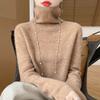 Dame Cashmere Sweater Qinghe Cashmere 30% Cashmere 70% Uld Efterår og Vinter Pullover Varm og Moderigtig