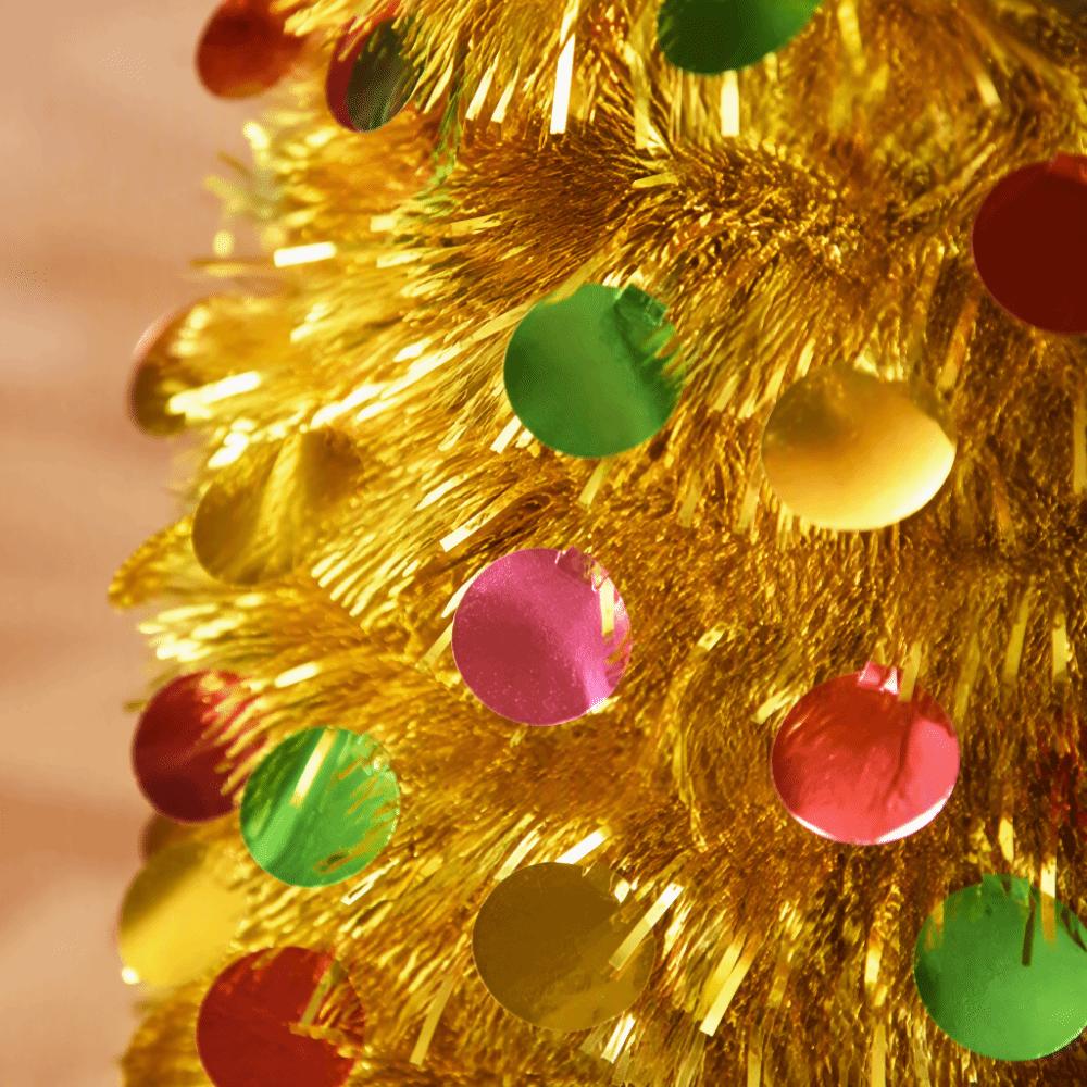 Foldable Pencil Tree Glitter Tinsel Artificial Christmas Tree Noel Christmas Tree Christmas Gift