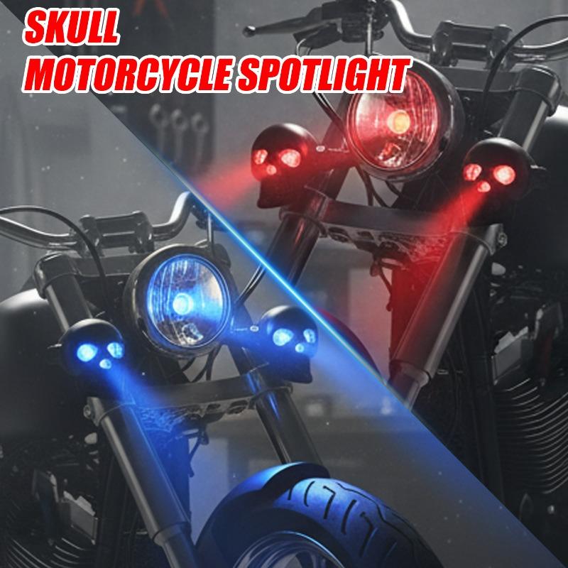 Skull Head Motorcycle LED Light 12V High Brightness Mini Eagle Eye Lamp DRL Turn Signal Light Auxiliary Light for Harley Honda