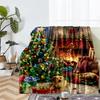 Christmas Dog Theme Printed Blanket - Perfect for Couch, Bed, Travel & Outdoor Use | Machine Washable, Cozy & Durable.
