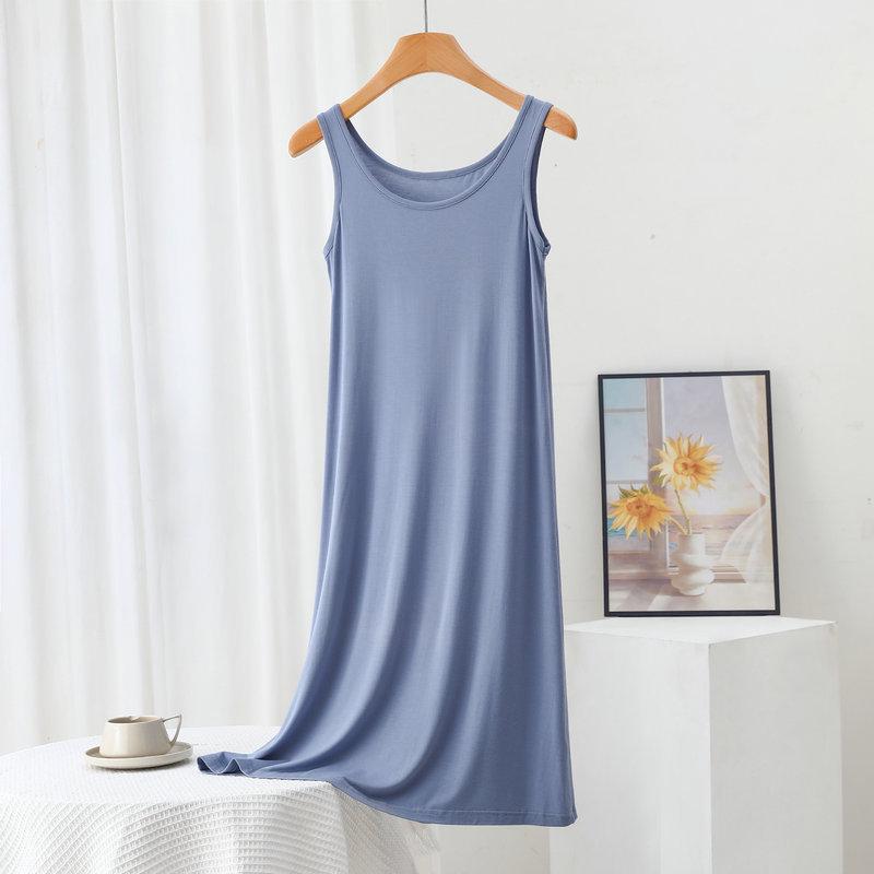 Women's Plus Size Modal Tank Dress - Loose A-line for Spring/Summer