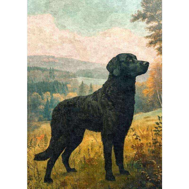 Vintage Dog Oil Paintings Poster Canvas Prints Irish Setter Airedale Terrier Finnish Spitz Dogs Wall Art Decor Family Home Decor