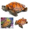 1Pcs Stylish Aquarium Ornament Polyresin Turtle Tortoise Artificial Fish Tank Yellow Decoration Supply Home Garden Decorations