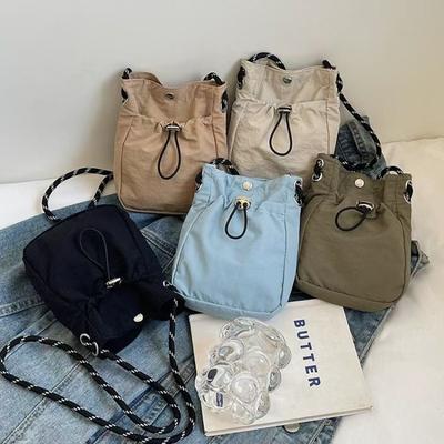 Autumn New Women's Bag  Nylon Casual Crossbody Bag  Lightweight Travel Phone Bag  Simple and Versatile Single-shoulder Small Square Bag