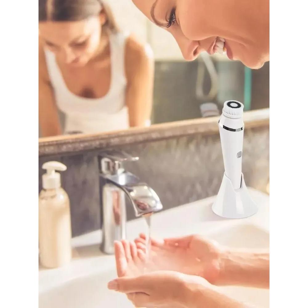 Electric brush for washing and massaging the face / Device for cleansing and caring for facial skin 4in1