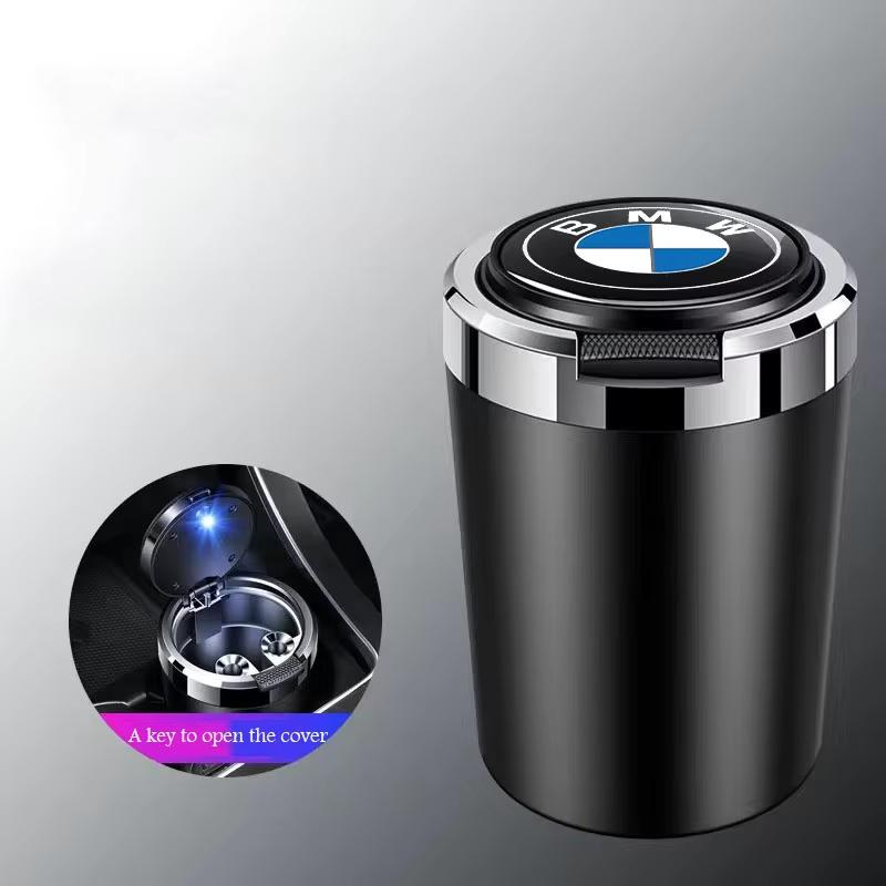 BBYX8 New 2025 Car Ashtray Cigarette Butt Holder Container Accessories for BMW M X5 X1 X3 X2 X6 X7 X4 Portable One-Button Opening Car
