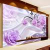 3d Modern Photo Wallpaper Purple Flowers Mural Living Room Tv Sofa Bedroom Frescoes Home Decor