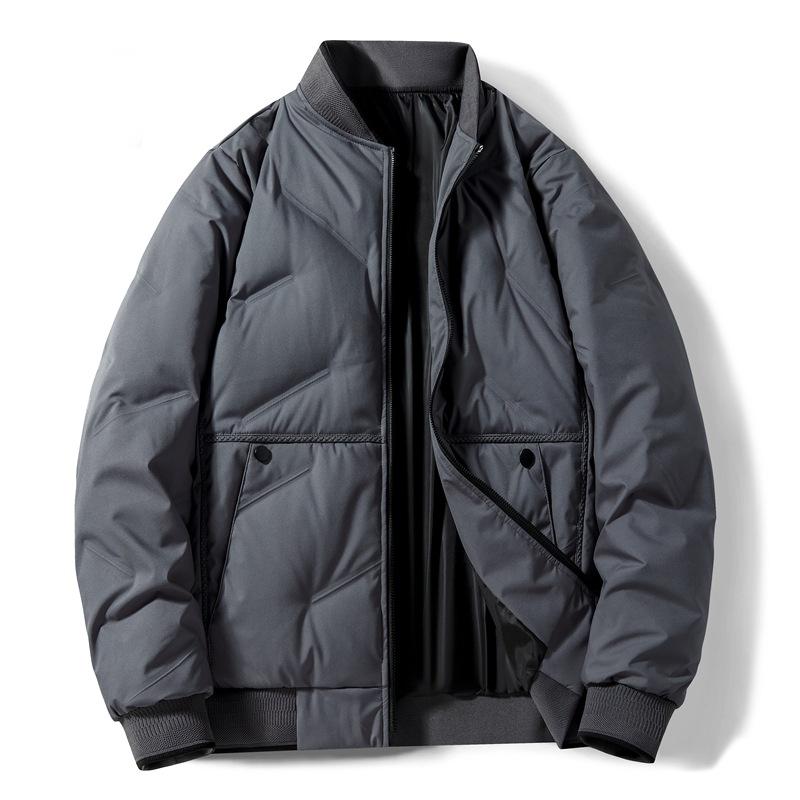 Men's Down Jackets In Solid Colors for Winter Warm Cotton-padded Jackets Casual Coats and Trendy Men