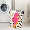 Dot Powder Lightning Pattern Printed Storage Box Suitable for Room Decoration Baskets Bedrooms Multi Scene Circular Storage