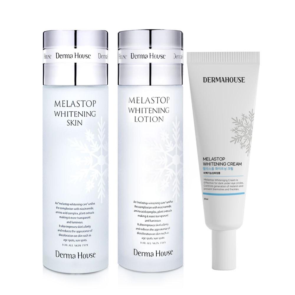 

Derma House Mela Stop Whitening 3 типа, кожа 125мл + лосьон 125мл + крем 30мл, 1 набор