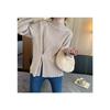 Women's Half Turtleneck Sweater - 2025 Autumn/Winter Fashion, Loose Fit, Versatile, Slimming, Split-Knit Design