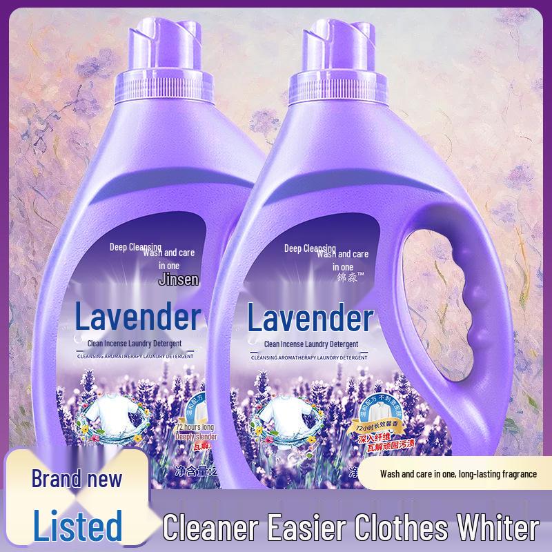 Lavender Laundry Detergent: Long-lasting Fragrance, Deep Clean & Stain Removal, Hand Wash Suitable.