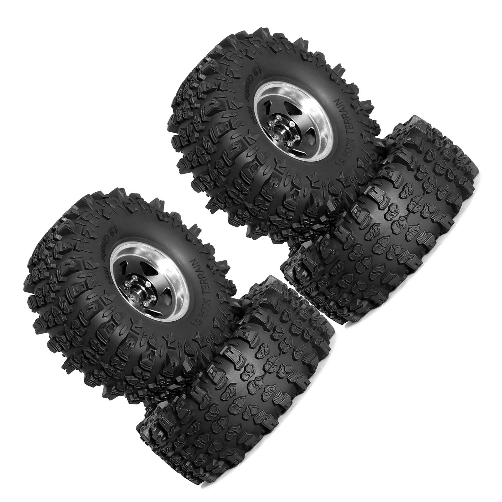 

Remote Control Model Rubber Car Supplies Beadlock Wheel Mud Terrain Tires Set Wheel Tires Detachable Fine Car Parts