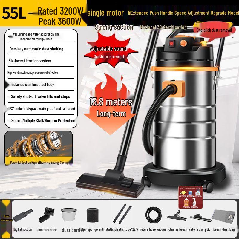 High-Power Industrial Vacuum Cleaner for Home, Auto, and Commercial Carpet Cleaning & Grout Sealing