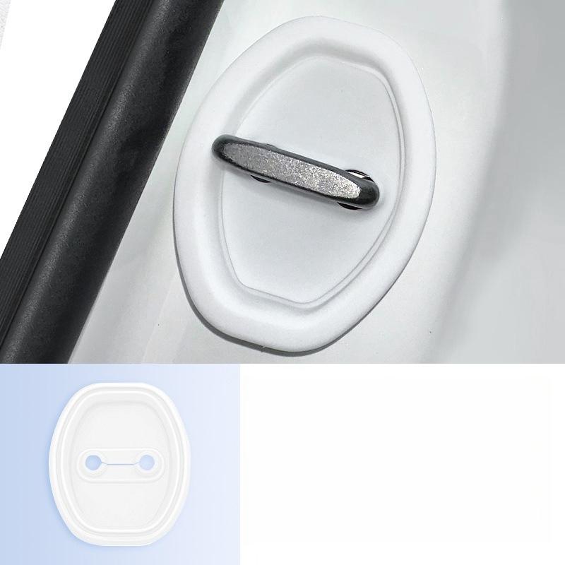 Car Door Lock Shock Absorber Cushion, Car Door Lock Protection Pad, Universal Door Lock Buckle Rubber Sleeve 1pcs белый
