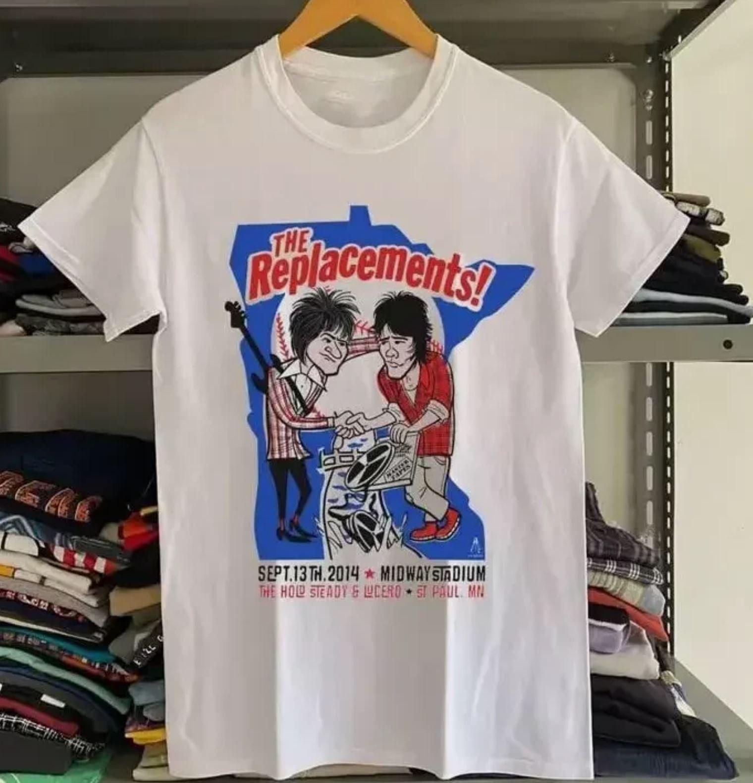 The Replacements Midway Stadium Concert Tour T Shirt Full Size S-5XL S