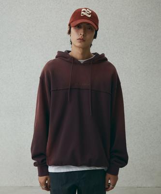 Cutoff Spray Hoodie [Plum]