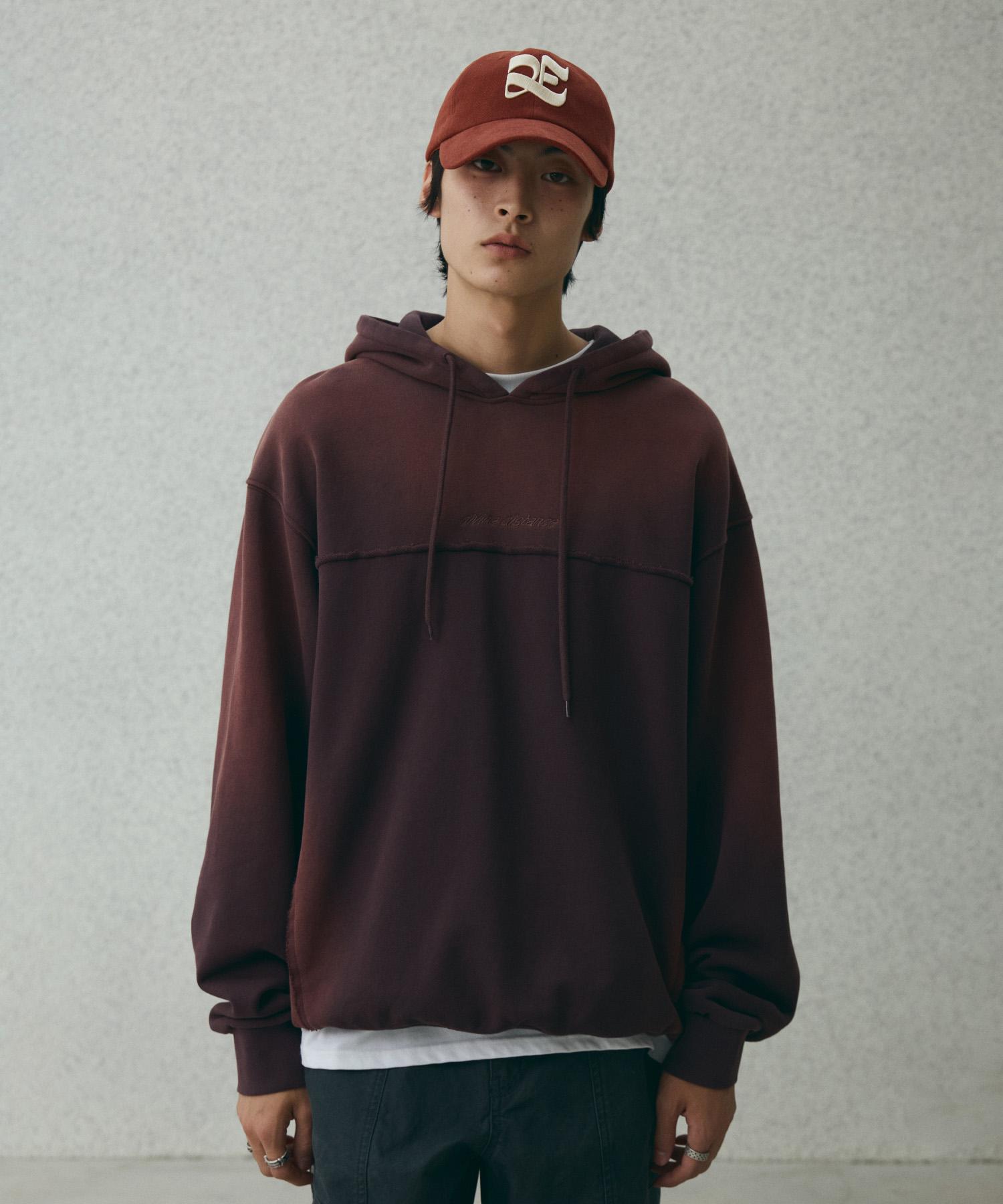 Divine Distance Cutoff Spray Hoodie [Plum] M