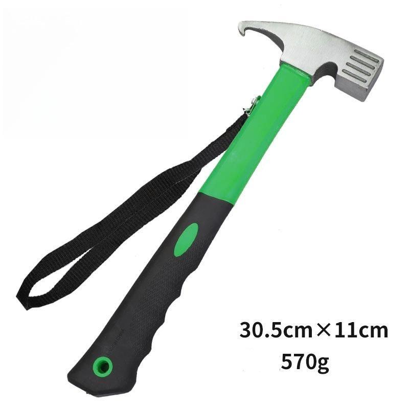 Outdoor Multi-functional Nail Hammer Camping Tent Canopy Hammer High Carbon Steel Home Nail Puller High Carbon Nail Extractor