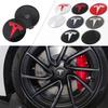 4Pcs Car Wheel Center Cover Stickers Auto Hub Cap For Tesla Model 3 Model S Model X Model Y Roadster WYE Coil Launch Accessories
