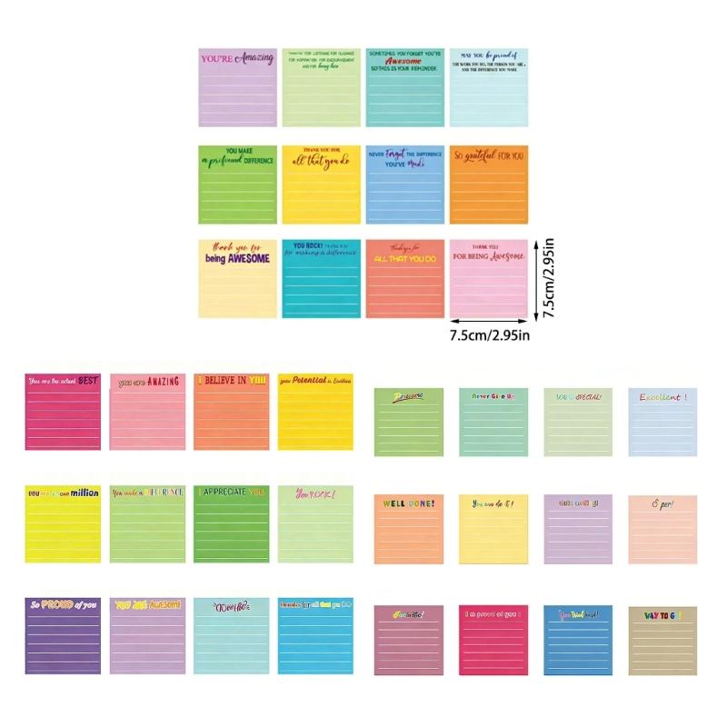 360 Sheets Colorful Square Shape Notepads 12 Color Fluorescent Adhesive Note Reminder On Journal Notebook Planner Fridge