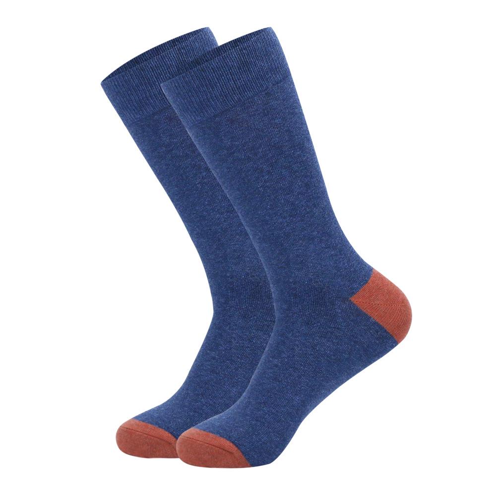 Men's Plus Size Striped Knee-High Socks - Trendy European & American Style for Autumn/Winter