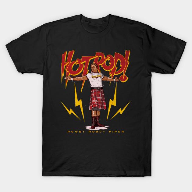 

Men Black Print T-shirt Roddy Piper Hot Rod No-Cut Transfer Paper Print Cotton Tshirt 4XL чёрный