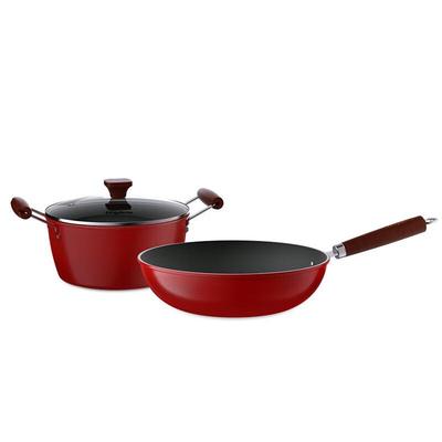 Longde Non-Stick Wok & Soup Pot 2-Piece Set