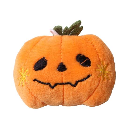 jijijing Halloween Theme Cat Toy, Soft Ghost Bat Pumpkin Plush Cute Stuffed Chew Toy for Indoor Cats Boredom Relief