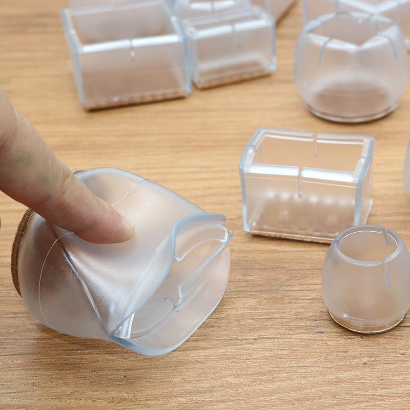 Transparent Non-Slip Chair and Table Leg Protective Covers