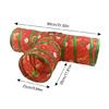 Festival Reindeer Cats Tunnel Indoor Foldable Playtube Small Pet Tunnel Hideaways Interaction Tunnel with Teaser for Cats