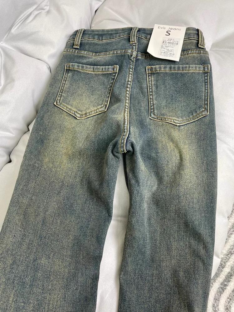 Women's Plush High-Waist Flared Jeans - Thickened, Elastic, Plus-Size, Hip-Covering for Autumn and Winter 2024.