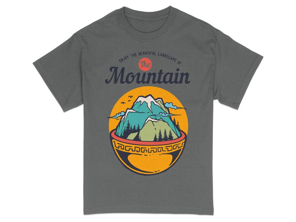 Outdoor Adventure T-Shirt Mountain Landscape Graphic Tee Nature Hiking Shirt Vintage Inspired Camping Apparel Men Clothing