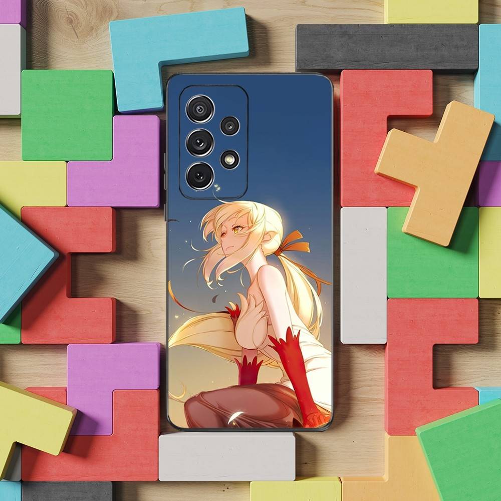 Comics M-Monogatari Series Phone Case For Samsung S25,S24,S23,S22,S21,S20,S10,Ultra,Plus,Lite,FE,Soft Silicone Black Cover